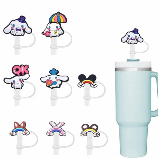 GOTHLO 8pcs Kids Straw Cover Cap for Stanley Cup 30&40 Oz 0.4in 10mm