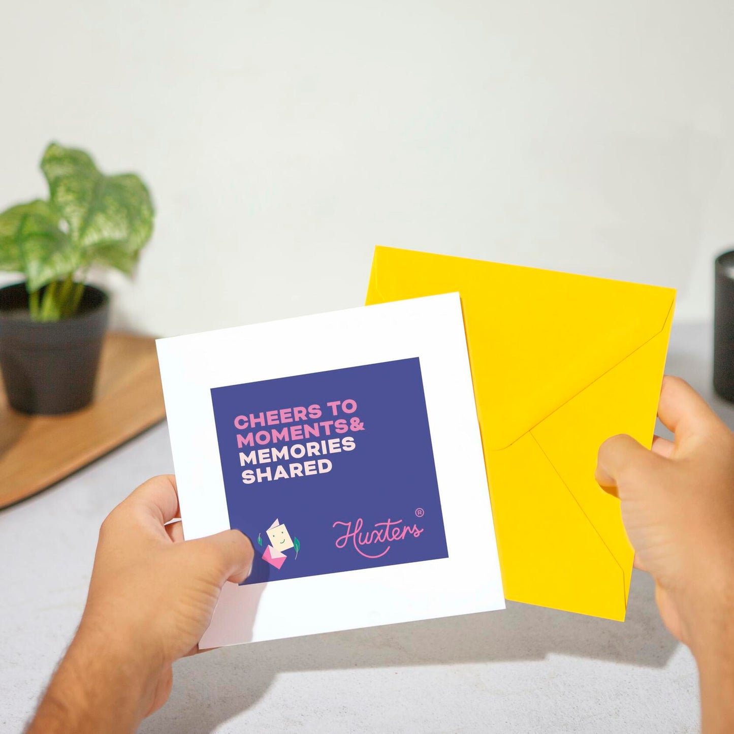 Huxters Anniversary Valentines Card How Do You Spell Love 14.8cm