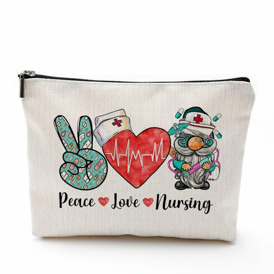 LOONELO Nurses Week Makeup Bag Thank You Nurse Zipper Cosmetic Work Gift