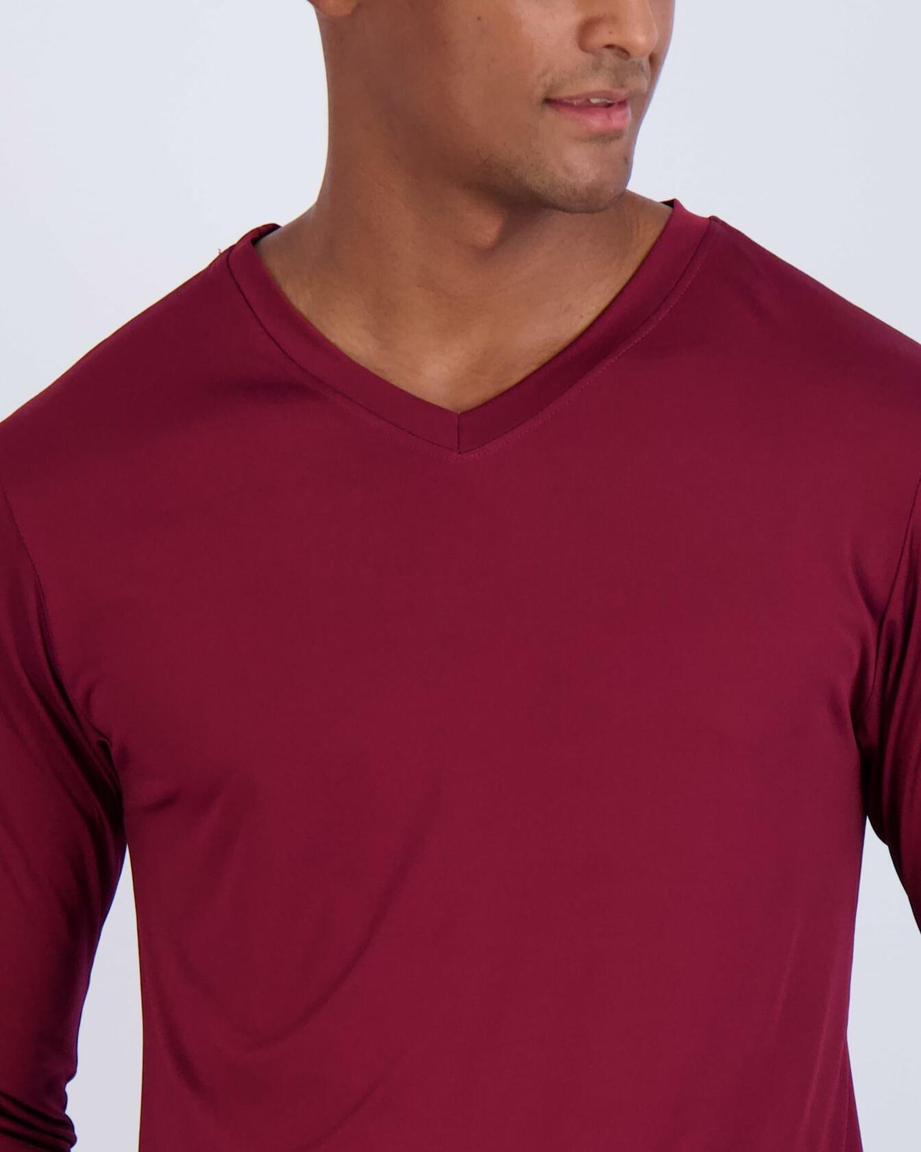 Mens Big & Tall V Neck Long Sleeve Shirt 4 Pack Size 3X