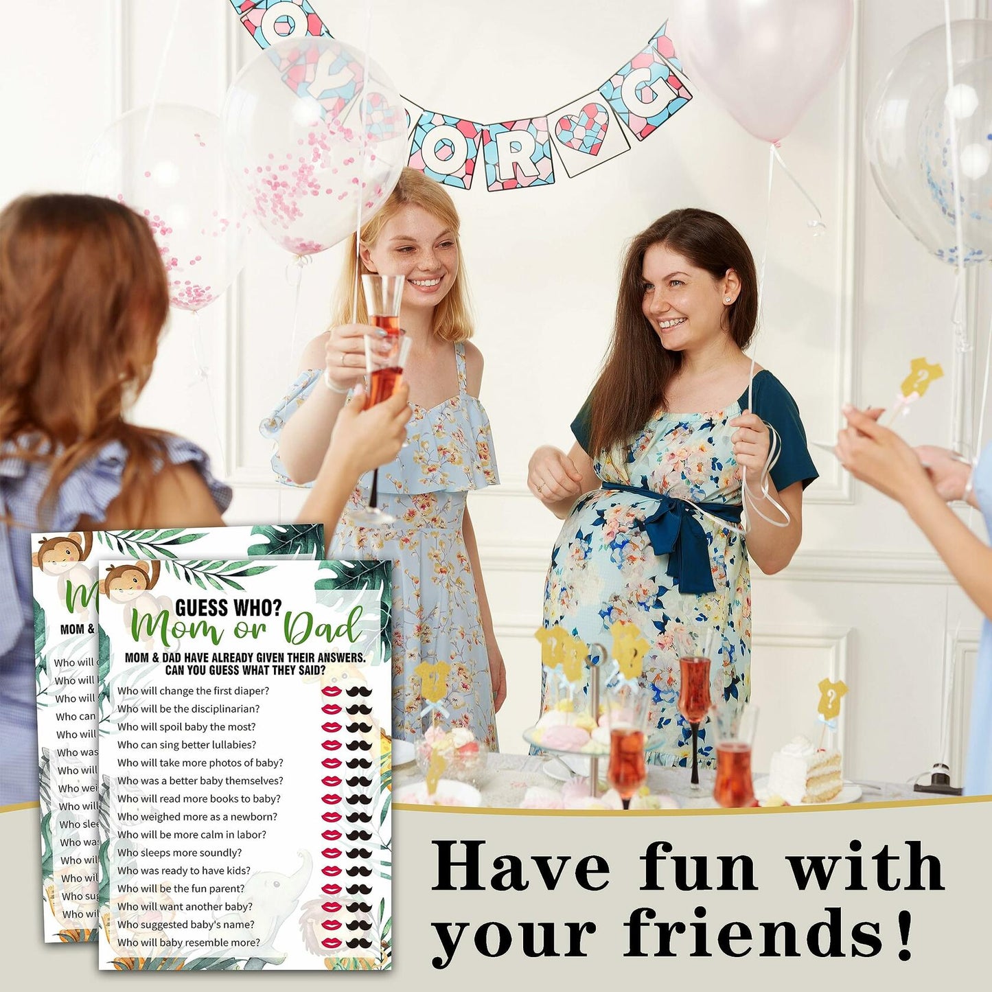 Qoamp Woodland Guess Who Baby Shower Game 25 Safari Animals Cards