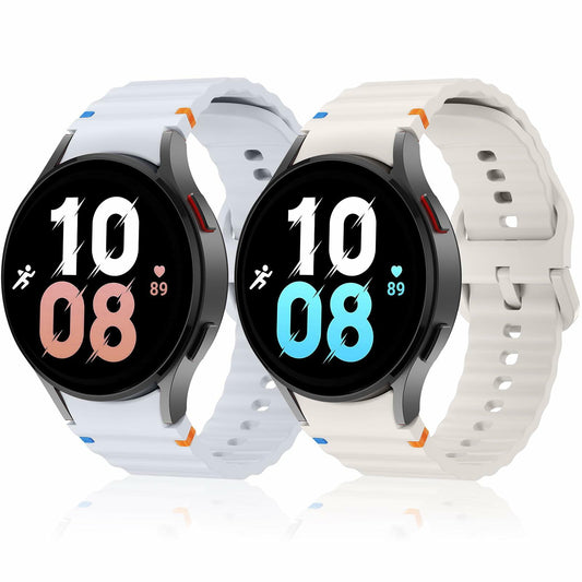Sport Bands Compatible Samsung Galaxy Watch 7 6 5 40mm 44mm Soft Silicone
