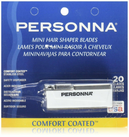 Personna Mini Hair Shaper Blades 20-Pack Comfort Coated Extra Sharp