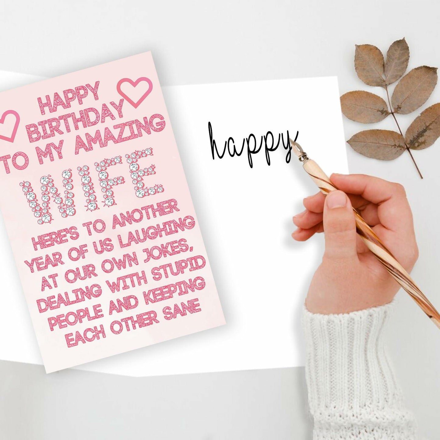 ICOOLYI Rude Birthday Card for Wife from Husband Humor Gift