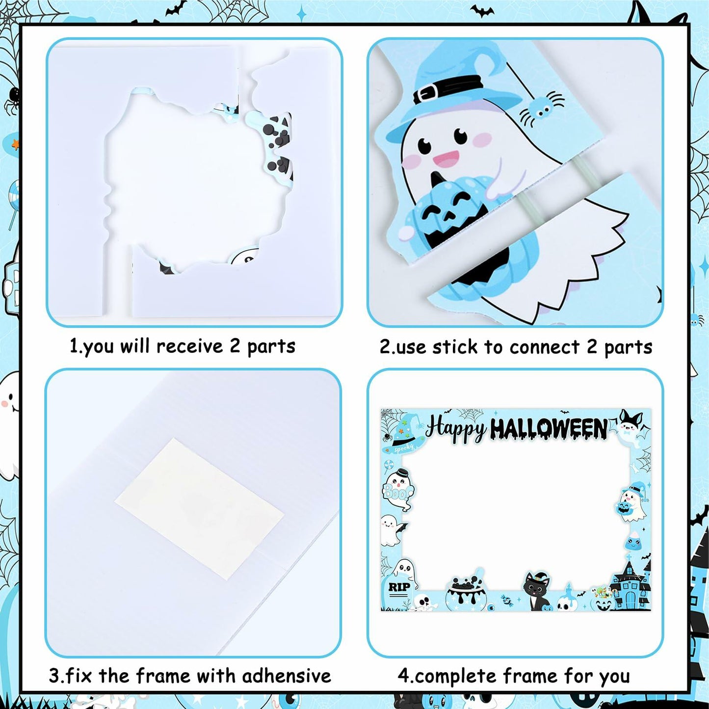 Jollyboom Snowflake Photo Booth Props Frame Winter Wonderland Christmas Decor