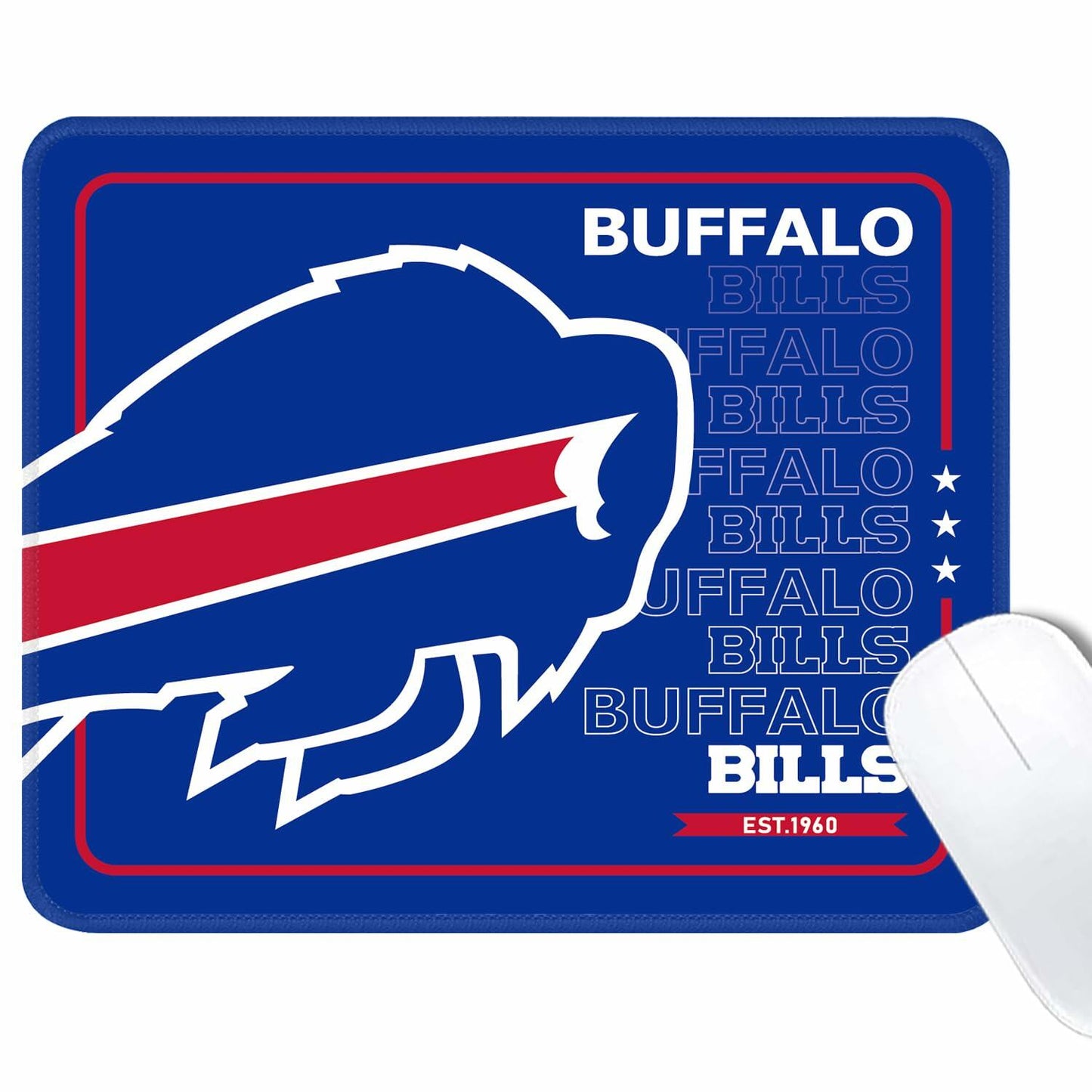 Aollpu Basic Mouse Pad Non-Slip Rubber Base Waterproof Stitched Edges