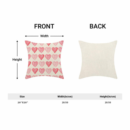 Yxuiyal Love Heart Pillow Covers 20x20 Set of 2 Valentine Linen Decor