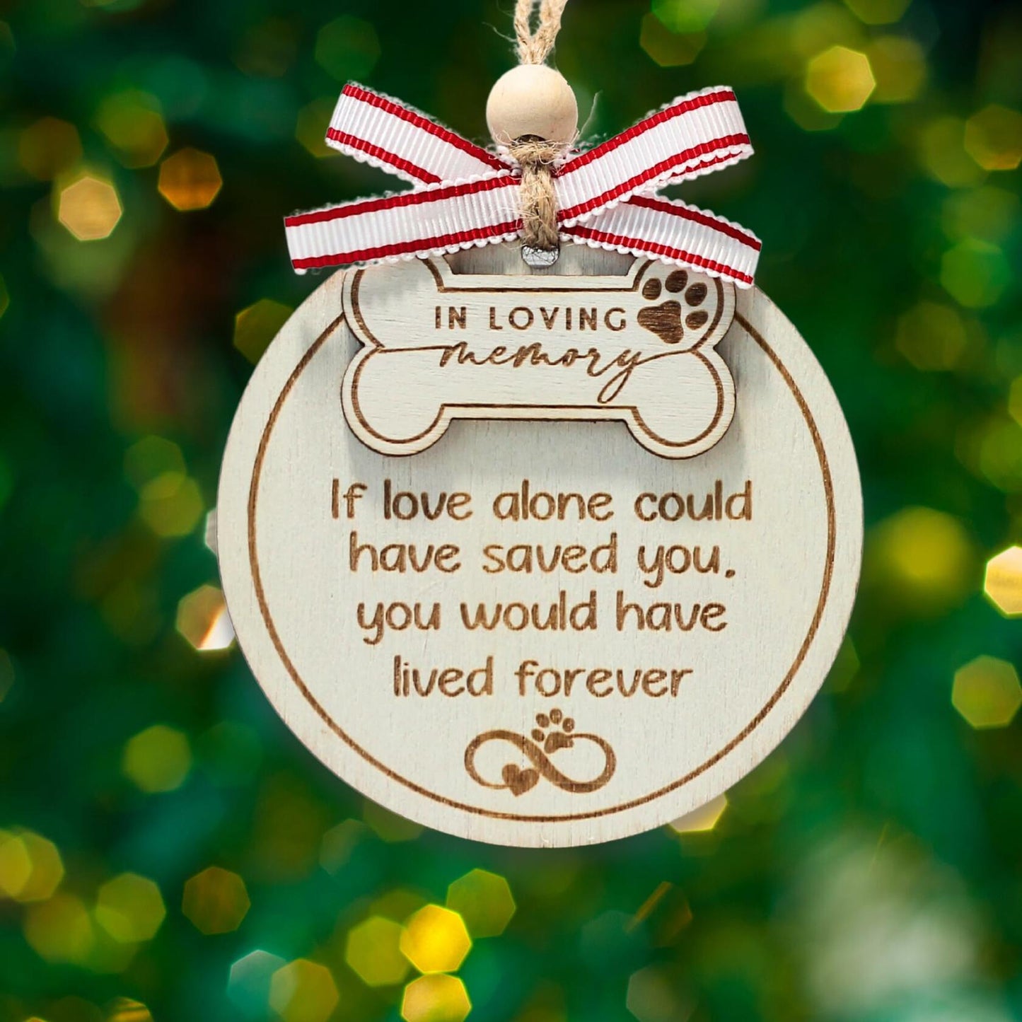 HONOCOOLS Dog Memorial Ornaments Pet Sympathy Christmas Tree OCP-001