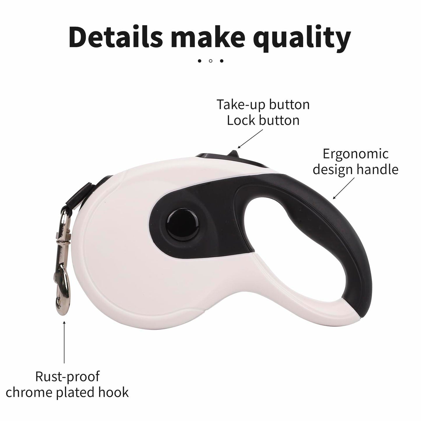 Retractable Dog Leash Heavy Duty 16ft Reflective Nylon Tape Orange 88lbs