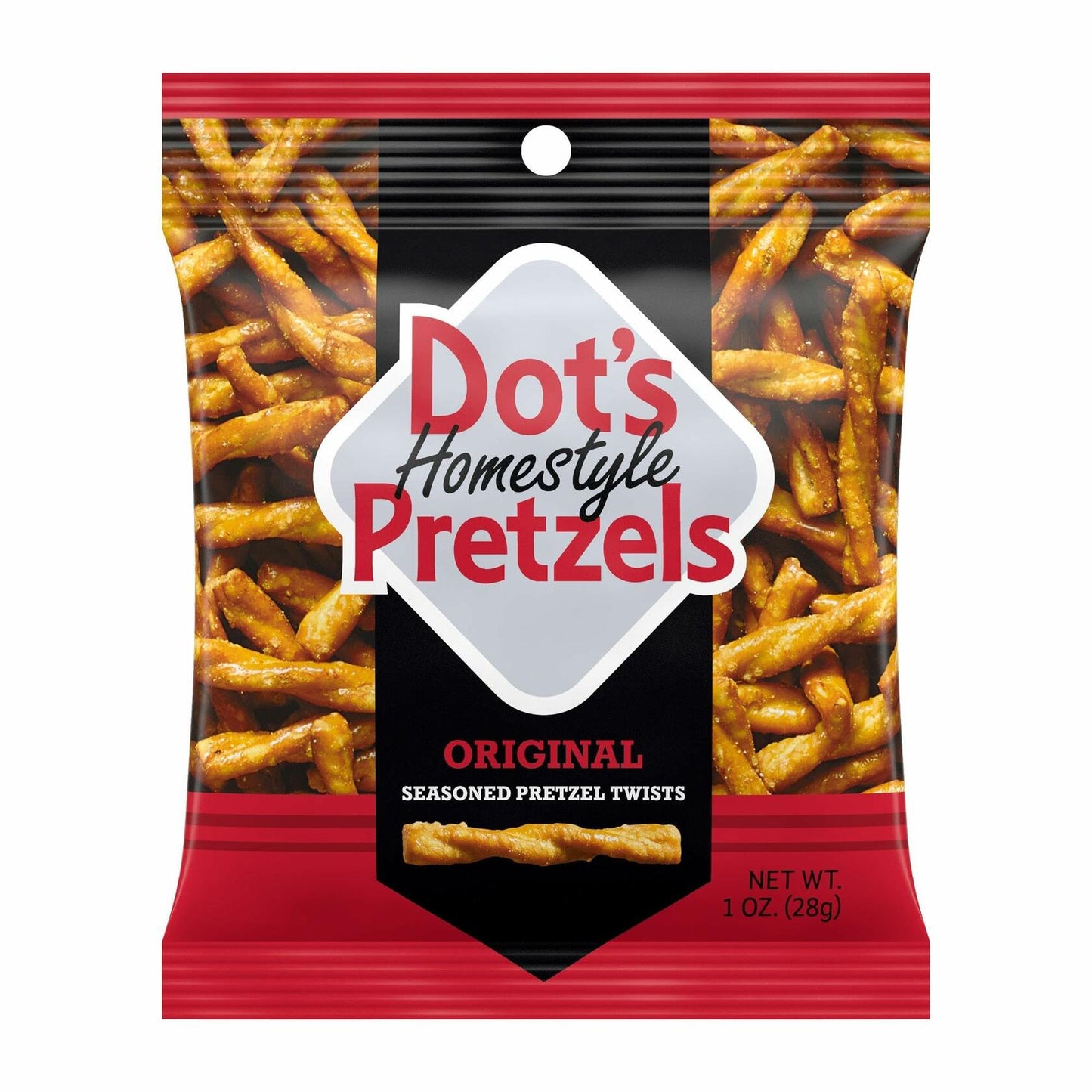 BestBy06/25 Dot's Pretzels Original Seasoned Pretzel Twist Snack 1oz 10 Count