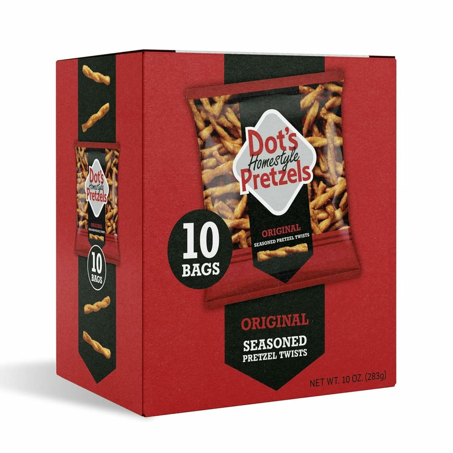BestBy06/25 Dot's Pretzels Original Seasoned Pretzel Twist Snack 1oz 10 Count