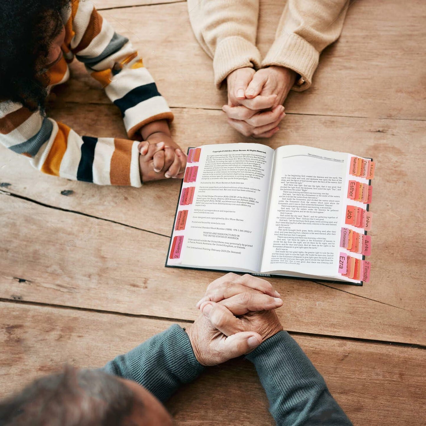 Laminated Bible Tabs for Women and Men, 105 PCS Large Print Index Labels