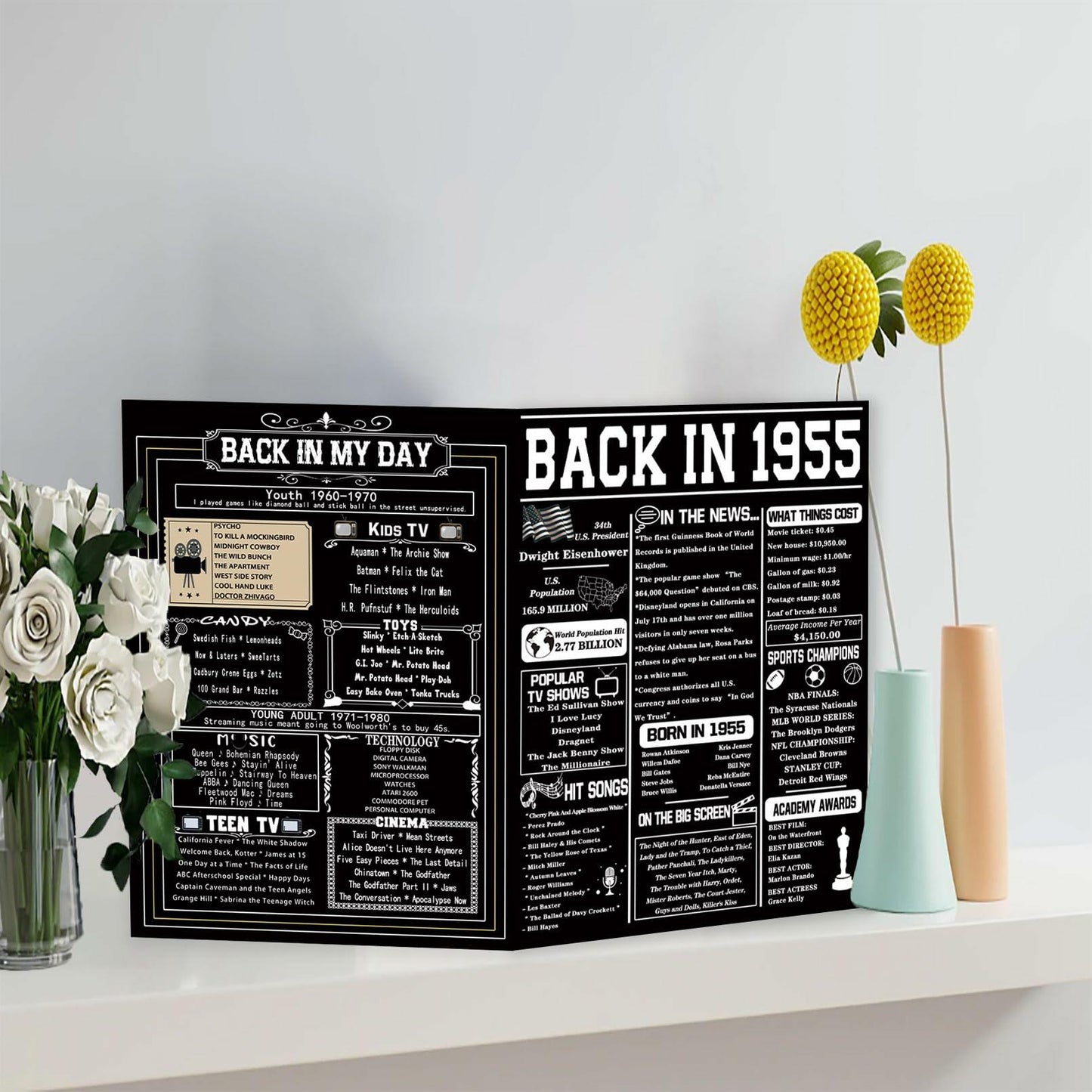 Asmallgf Happy 70th Birthday Card for Woman Man Mom Dad Grandpa Granny