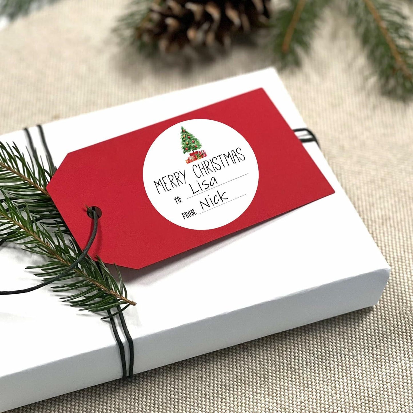 Joycraft 120Pcs Merry Christmas Stickers 2in 12 Styles Holiday Labels