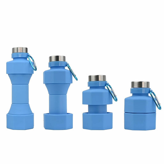 Mitour Collapsible Silicone Water Bottle 22.88oz Lightweight Foldable Leakproof