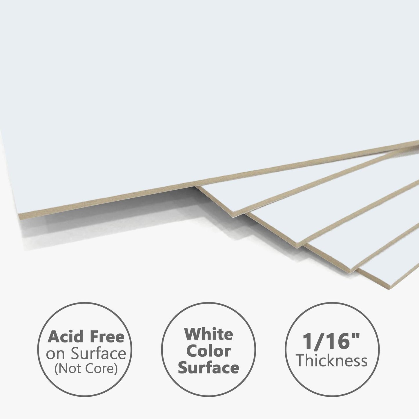 Somime 10 Pack 5x7 White Picture Mats with Backing Acid Free Photo Boards