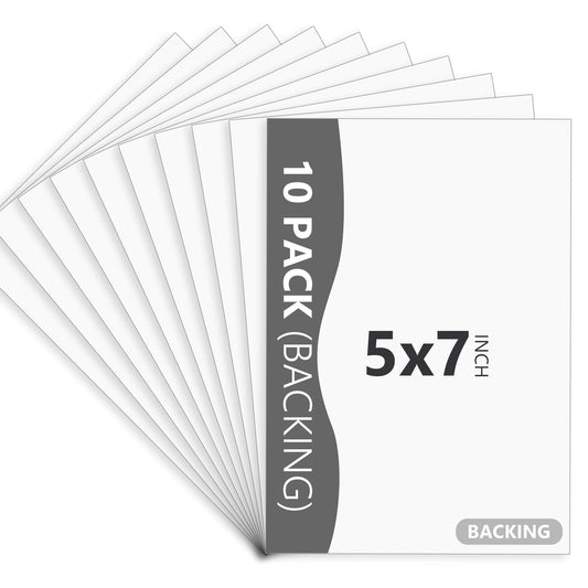 Somime 10 Pack 5x7 White Picture Mats with Backing Acid Free Photo Boards