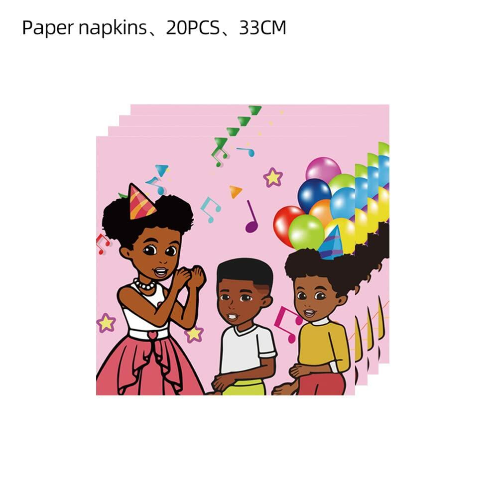 41pcs Children Party Supplies 20 Plates Napkins Tablecloth Birthday Decor