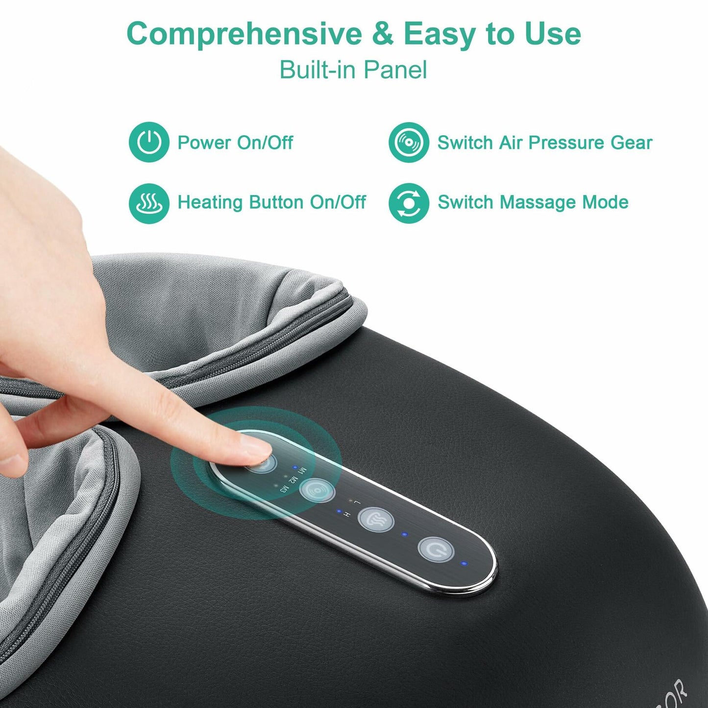 Medcursor Foot Massager Machine Heat Deep Kneading Therapy Size 13