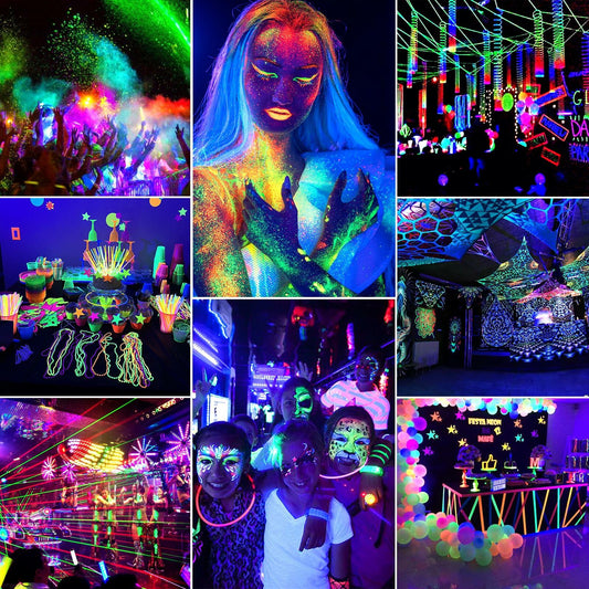 2Pack 80W UV Black Lights Flood Light IP66 Waterproof Plug Blacklight