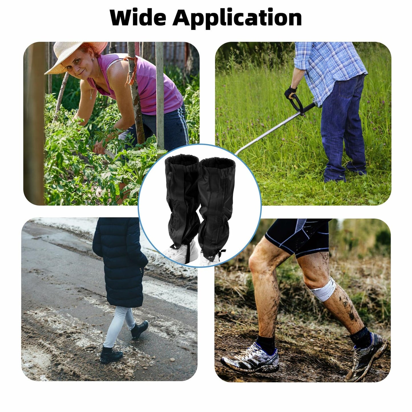 UNIFAMILY Waterproof Leg Gaiters Adjustable Hiking Walking Leg Guards