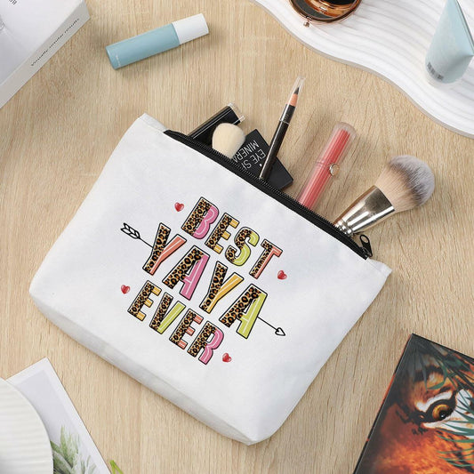 KongMoTree YaYa Grandma Makeup Cosmetic Bag Travel Organizer 9x7x2 inch