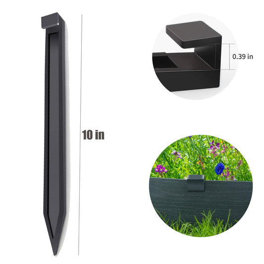 Asoleo Garden Landscape Stakes 10in 60pcs Anchoring Edging Coil Barrier