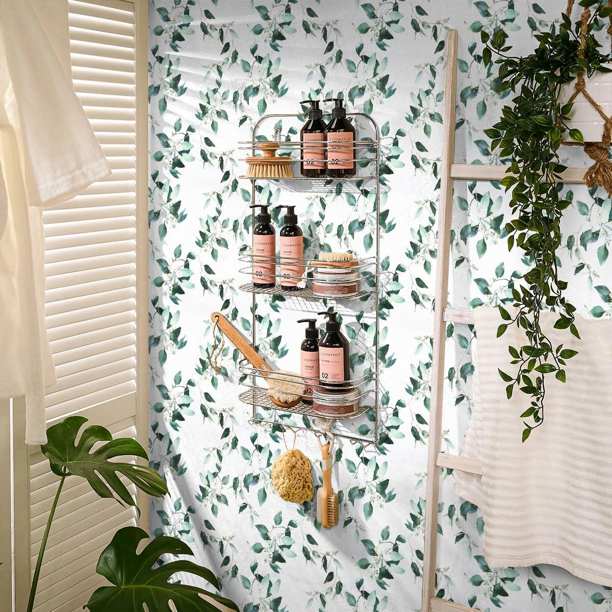 Erfoni Floral Peel and Stick Wallpaper 17.7x118.1 Black Yellow Boho Decor
