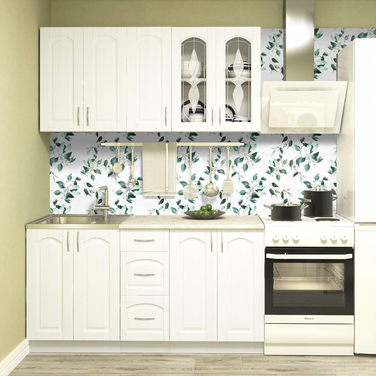 Erfoni Floral Peel and Stick Wallpaper 17.7x118.1 Black Yellow Boho Decor