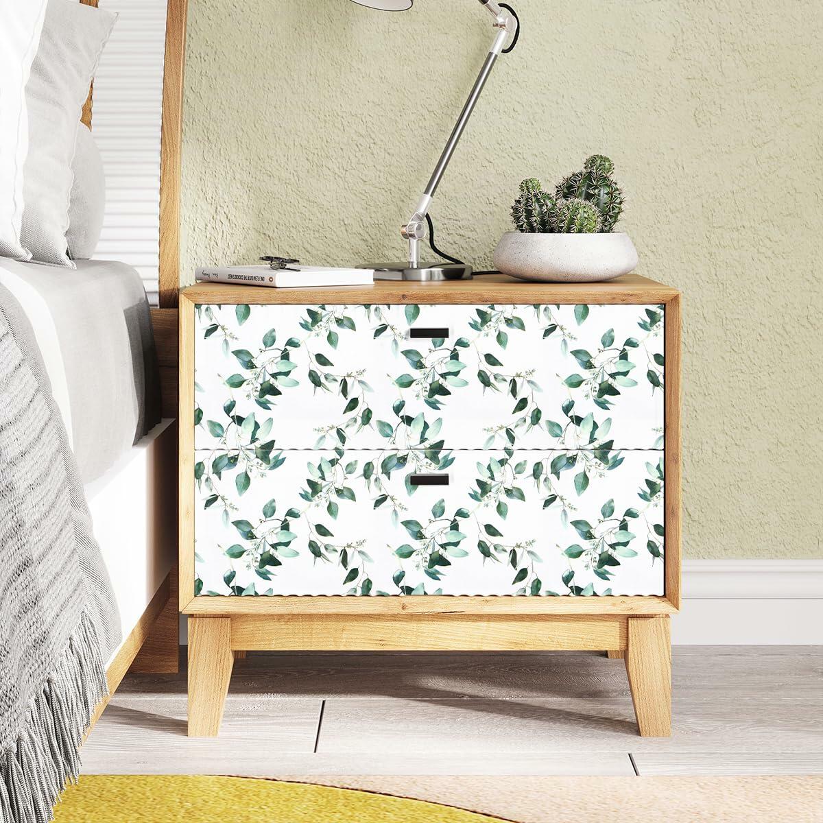 Erfoni Floral Peel and Stick Wallpaper 17.7x118.1 Black Yellow Boho Decor