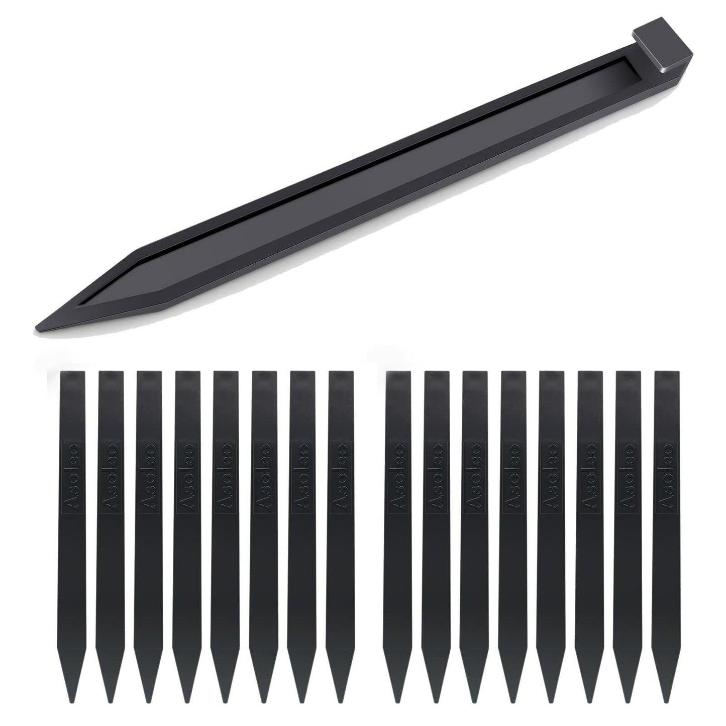 Asoleo Garden Landscape Stakes 10in 60pcs Anchoring Edging Coil Barrier