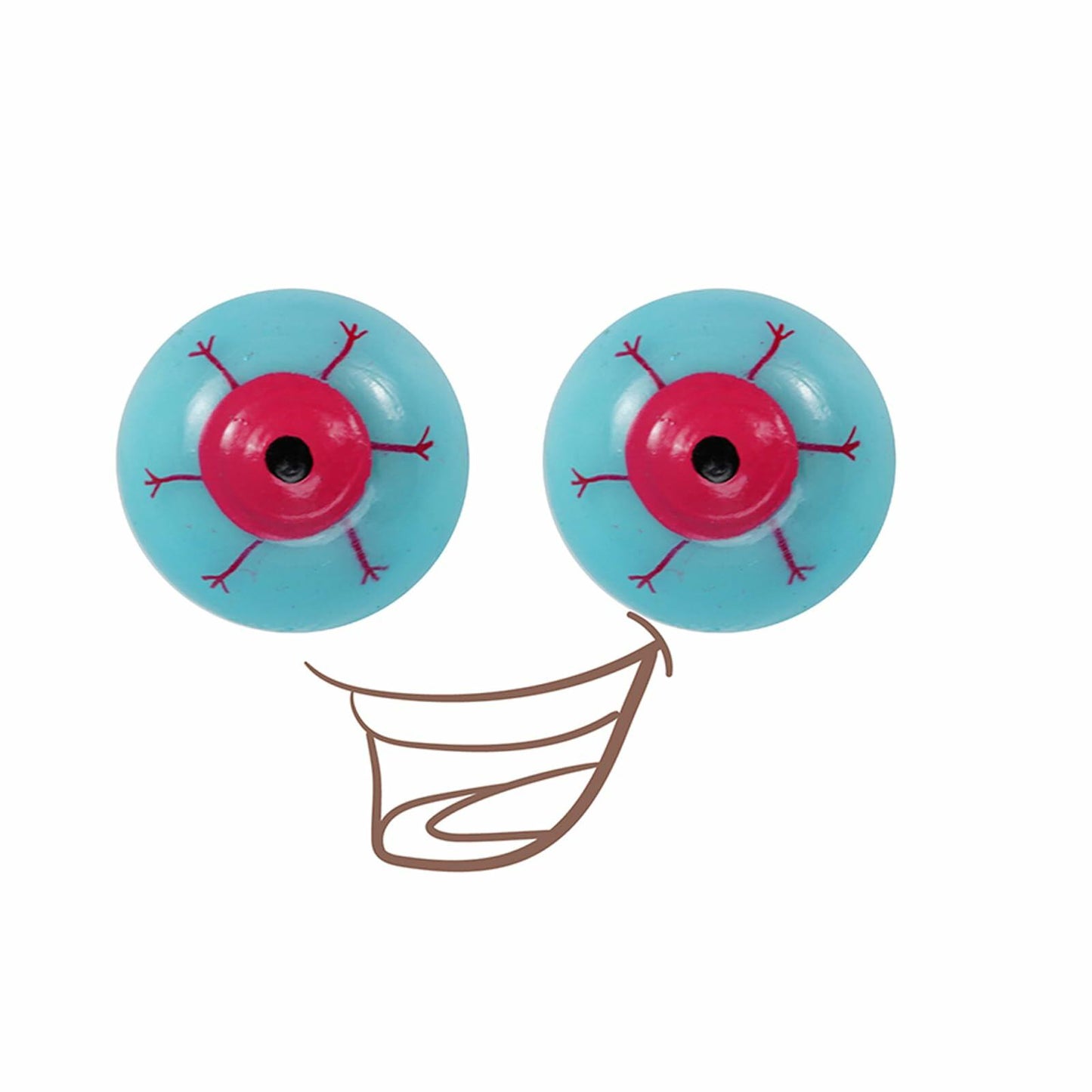 Soayone Luminous Horror Eyeballs Blue 2 Count Scary Glow Halloween