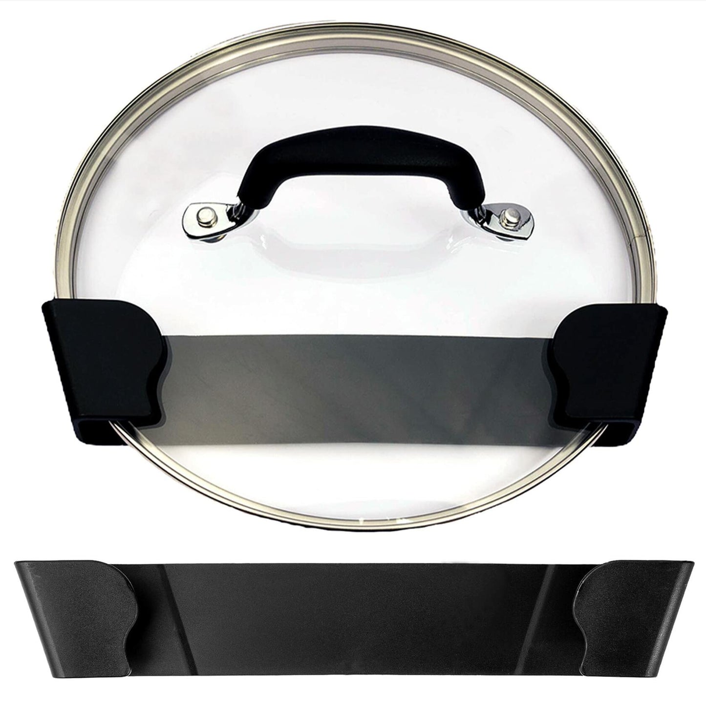 Pot Lid Wall Organizer Clips Stick-On 6" & 9" Sizes Pack of 2