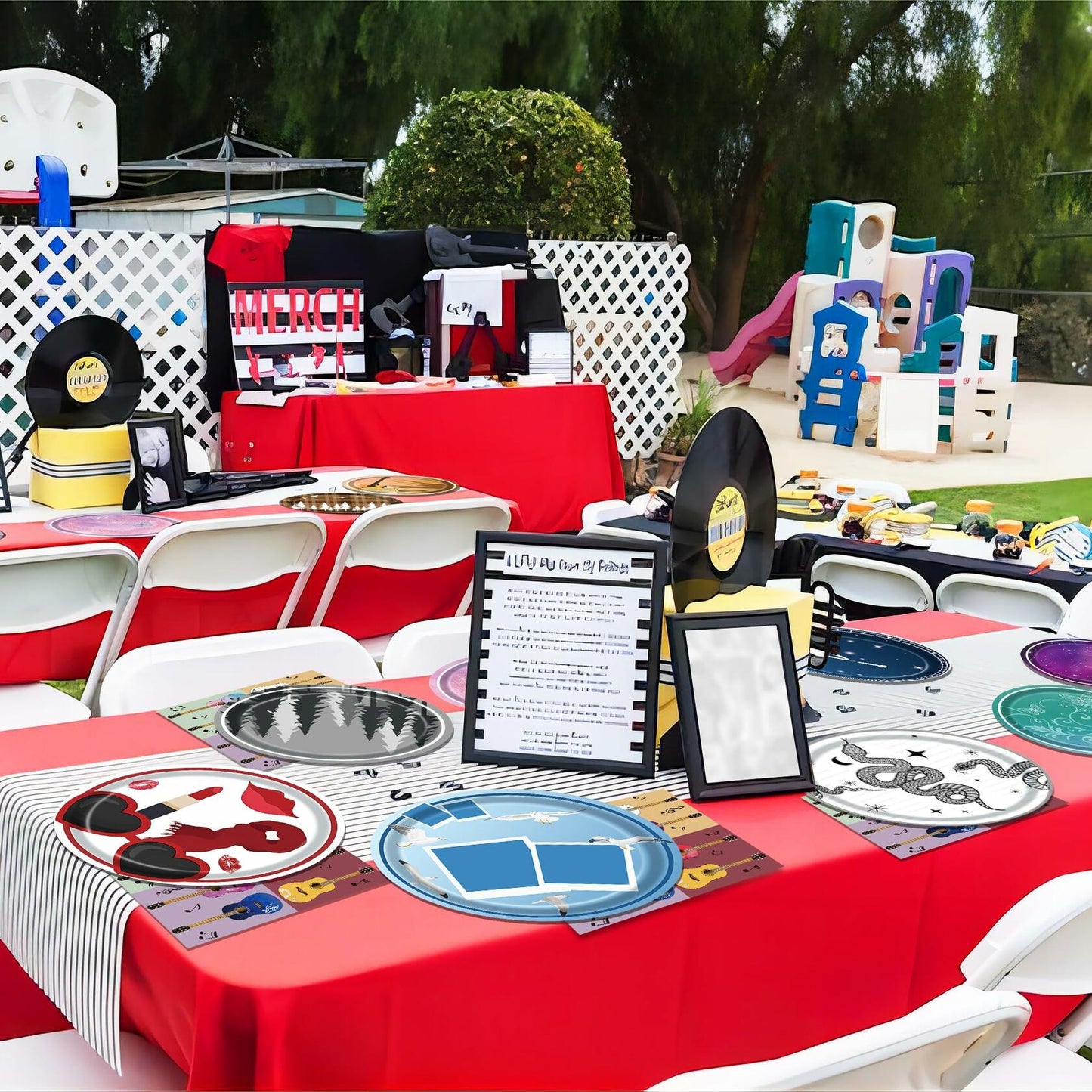 Music Themed 75Pcs Birthday Party Decorations & Tableware for Girls Fans