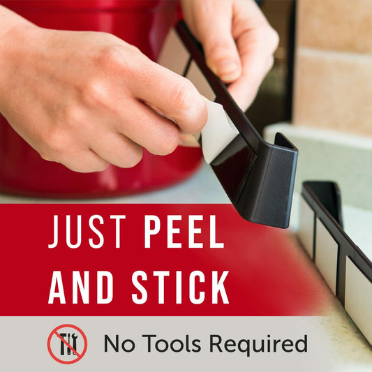 Pot Lid Wall Organizer Clips Stick-On 6" & 9" Sizes Pack of 2