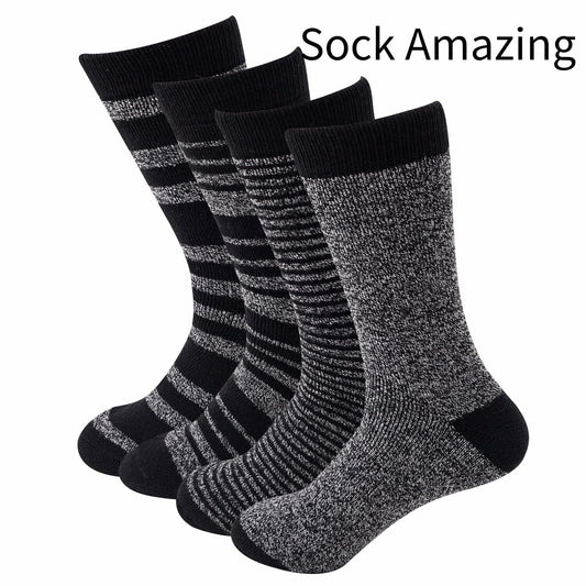 Sock Amazing Thermal Thick Winter Crew Socks Black Size 10-13