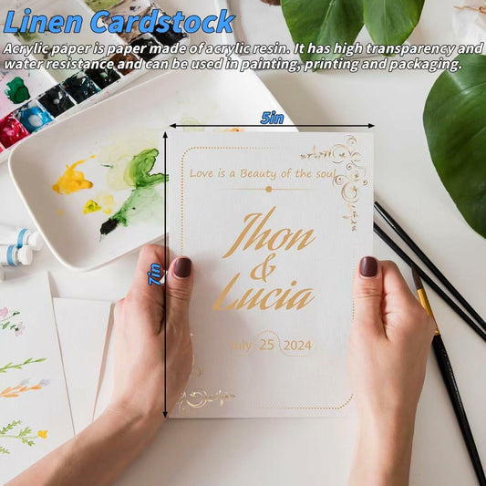 Invitation Cream Cardstock 300 Sheets 300GSM 5x7 inch Painting & Craft Paper