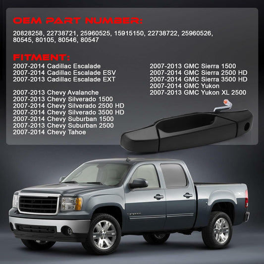 Chapoz Chrome Door Handles for 2007-2014 Cadillac Escalade GMC Yukon 4PCS