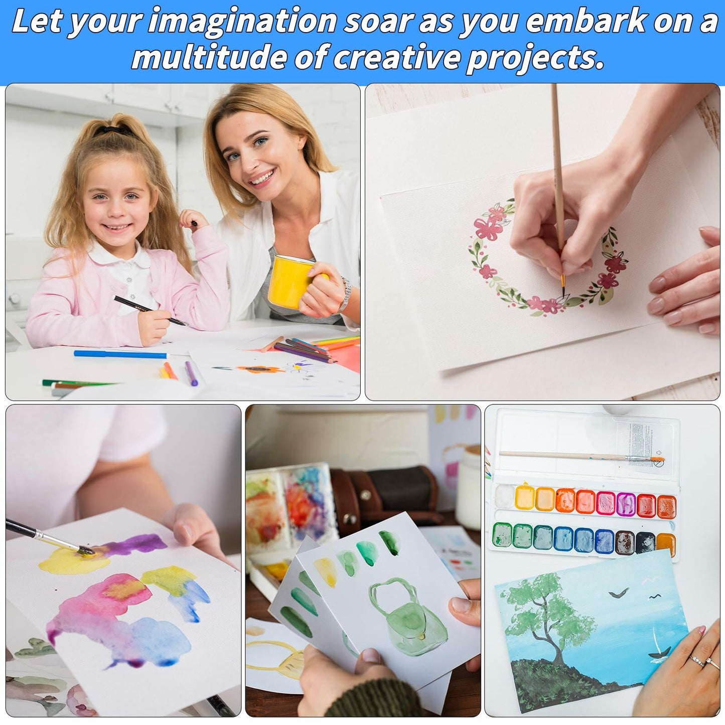 Invitation Cream Cardstock 300 Sheets 300GSM 5x7 inch Painting & Craft Paper