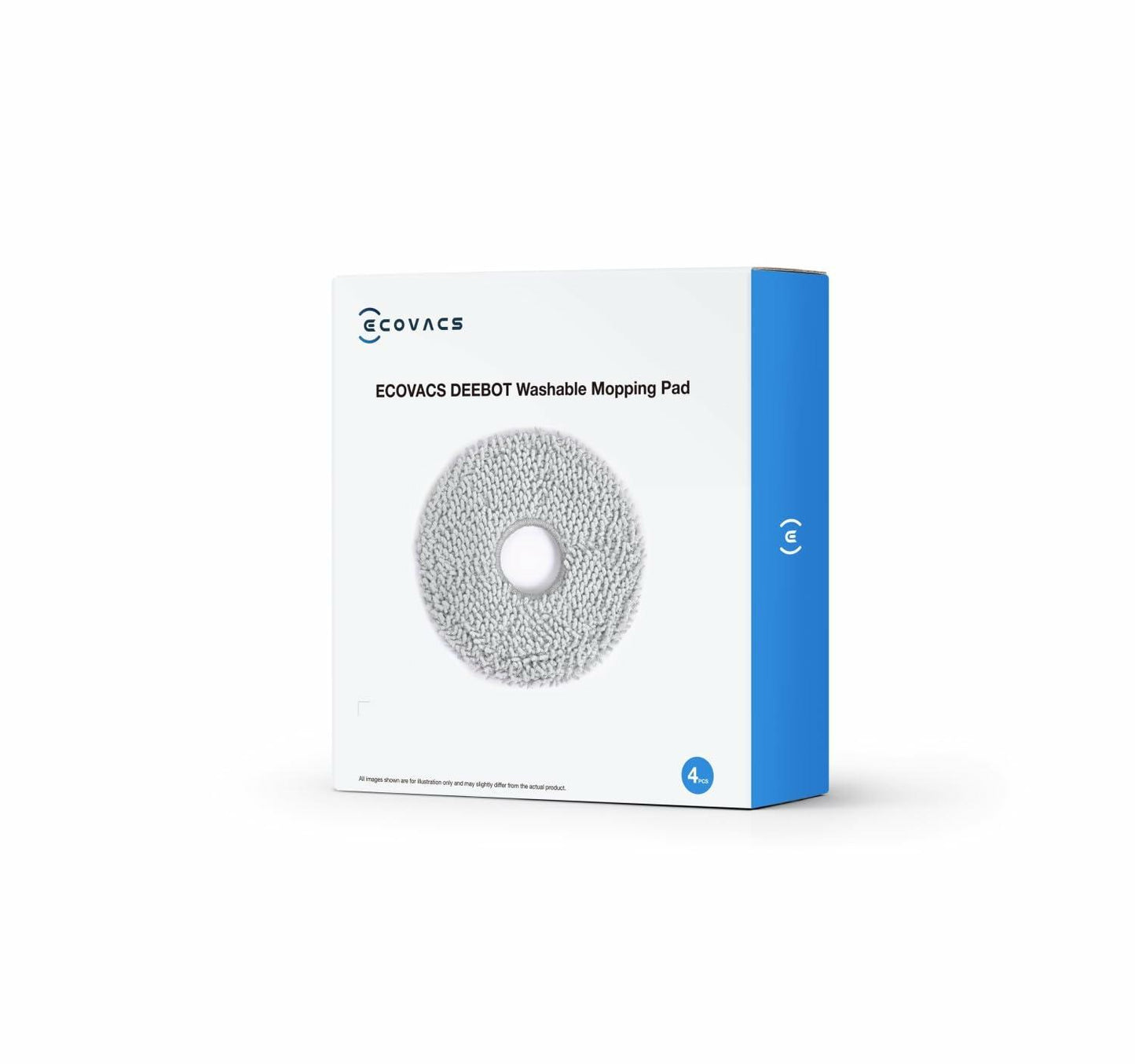 ECOVACS Washable Mopping Pads 4 PCS for DEEBOT X1Series Omni Gray