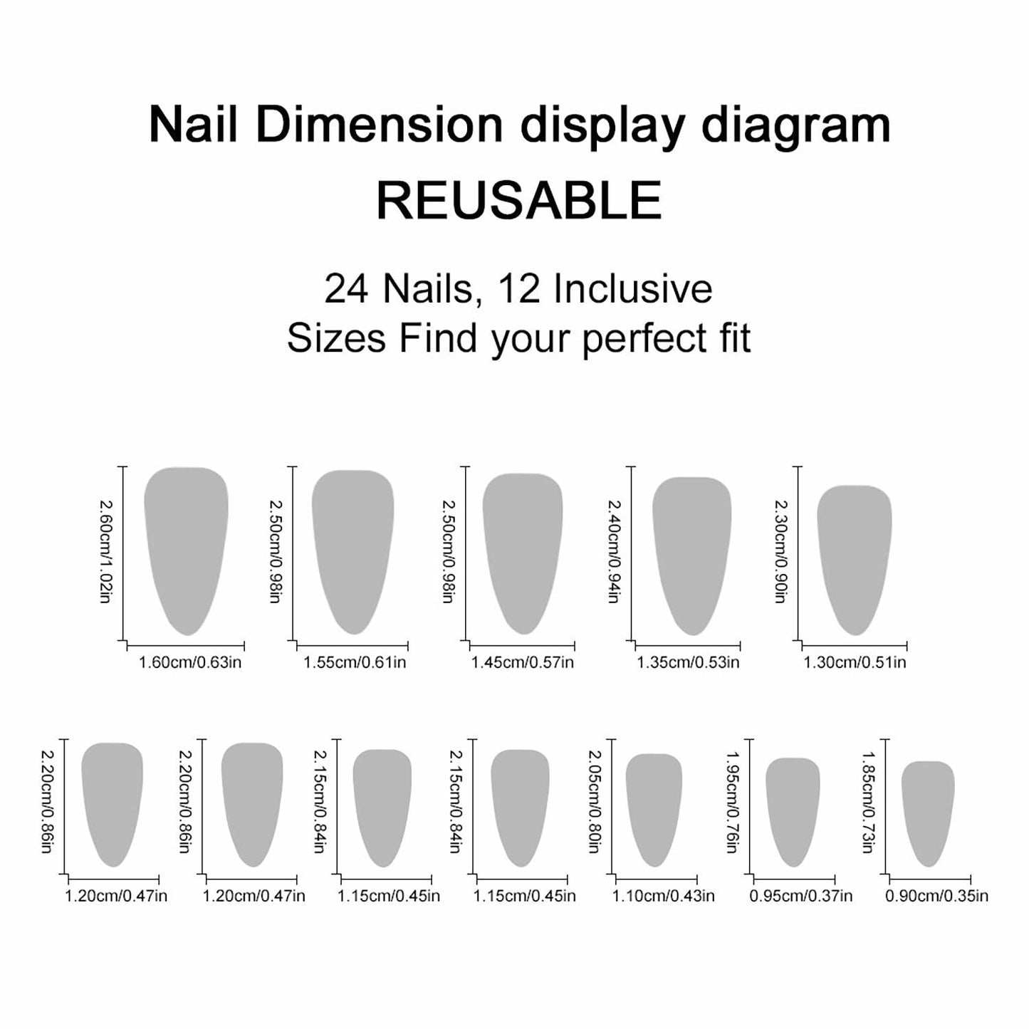 RIICFDD 24Pcs Medium Almond French Tip White Fake Nails 3D Bow Pearl Charms