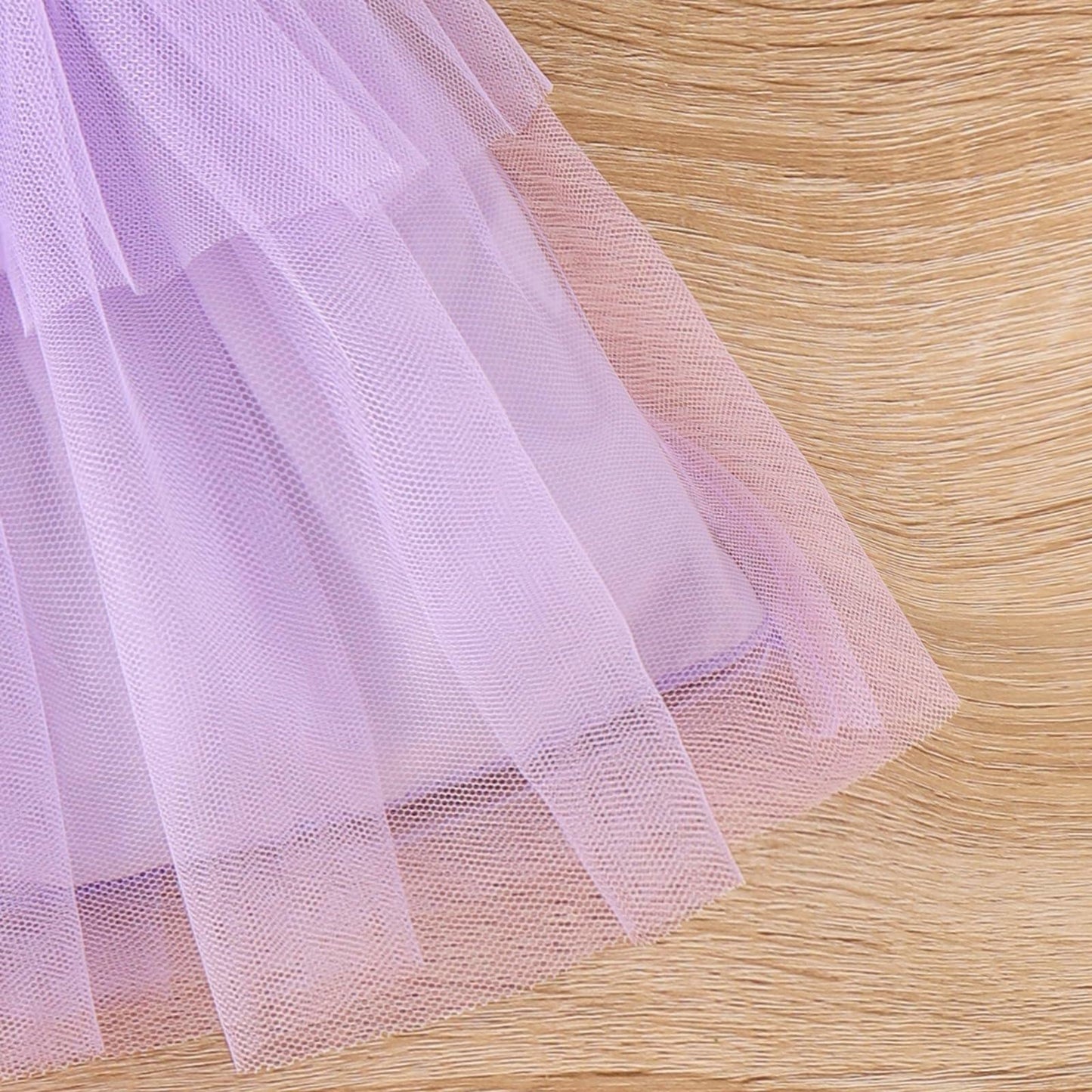 FOCICI Baby Girls Tulle Dress Denim Jacket Headband 3PC Set Purple Size 18-24M
