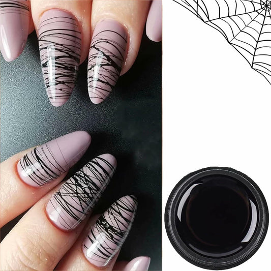 Vonrui Black Spider Gel Nail Art Paint UV LED Manicure Nail Gel