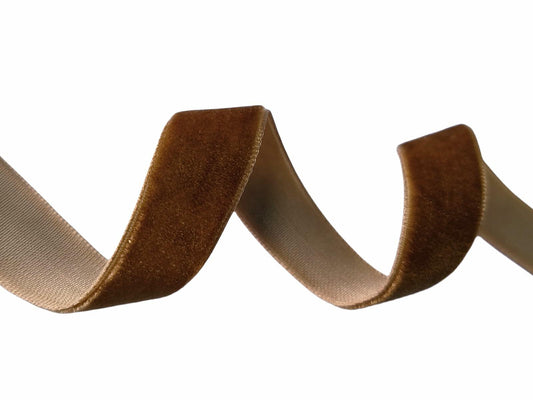Abbaoww Velvet Ribbon 3/8 Inch Dark Brown 25 Yards Single Face Velvet