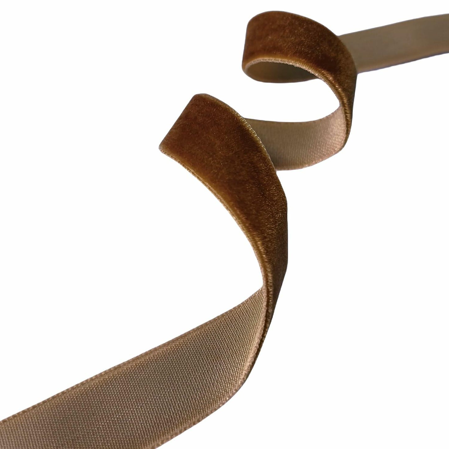 Abbaoww Velvet Ribbon 3/8 Inch Dark Brown 25 Yards Single Face Velvet