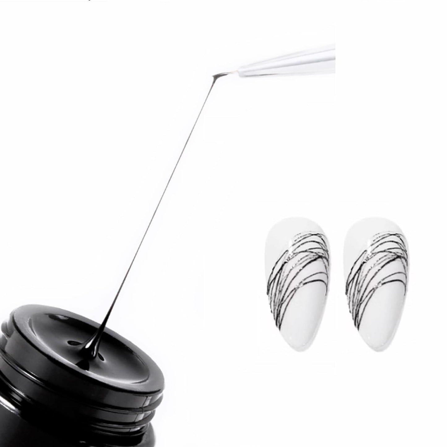 Vonrui Black Spider Gel Nail Art Paint UV LED Manicure Nail Gel