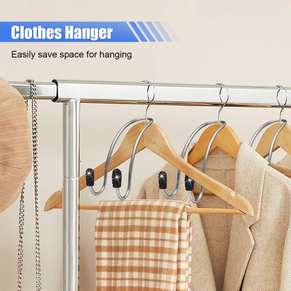 LAINLOY 2PCS Car Headrest Hook Hangers Stainless Steel Universal AB