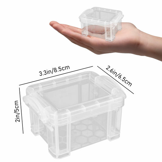 GBACHOOSE 20PCS Small Stackable Storage Containers with Lids 3.5x2.5x2"