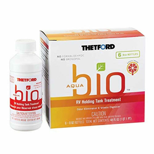 Thetford AquaBio RV Holding Tank Treatment Citrus Twist 6 Pack 8oz Orange