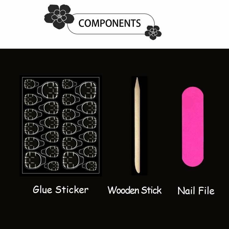Pink Ombre Medium Coffin Press On Nails 24Pcs Glossy Gradient Acrylic